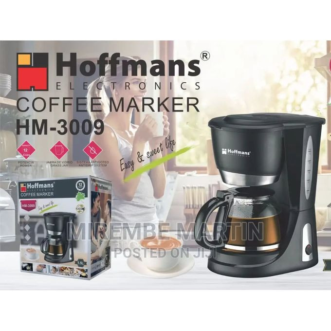 1.5 Litres Coffee Maker - Black