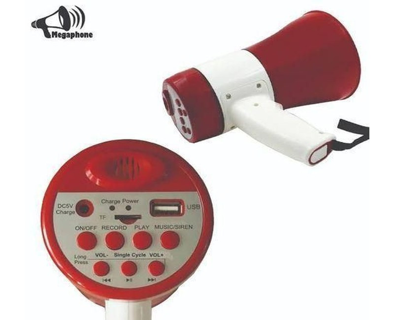 Rechargeable Megaphone with Memory card & USB port for flash disk, strong battery upto 10hrs talk time