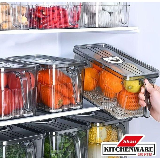 Timing-refrigerator-fresh-keeping-box-with-handle-organizer-bins-with-lids-stackable-large-food-storage