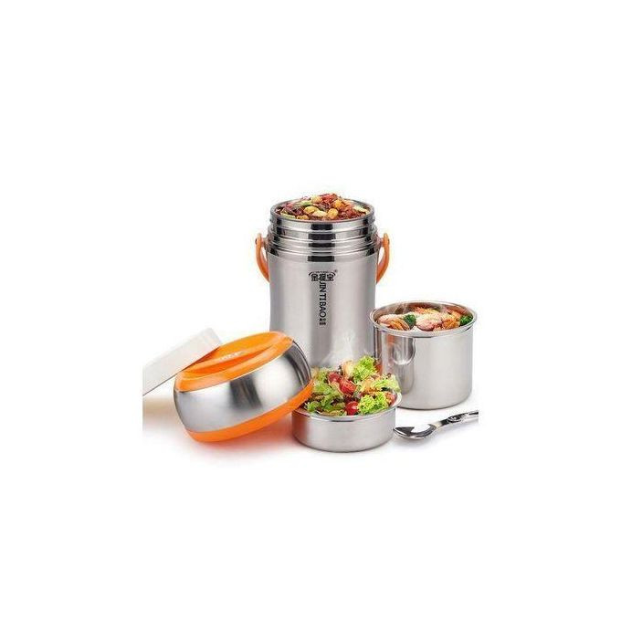 Steel Food Flask - 3.0L - Orange