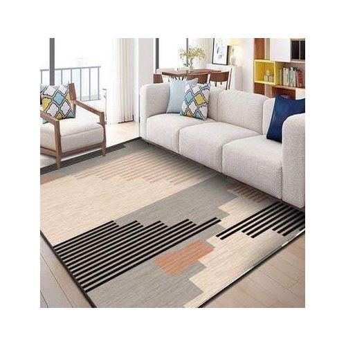Carpet, Rug, Scandinavian Rug, Thin, 0.3 inches (0.7 cm), Breathable, Abrasion Resistant, Non-slip, Soundproof, Gentle Touch, Washable, Simple, Hall/Living Room/Bedroom, Children's Mat, 1.6x1.8m Stylish black Grey Multicolor