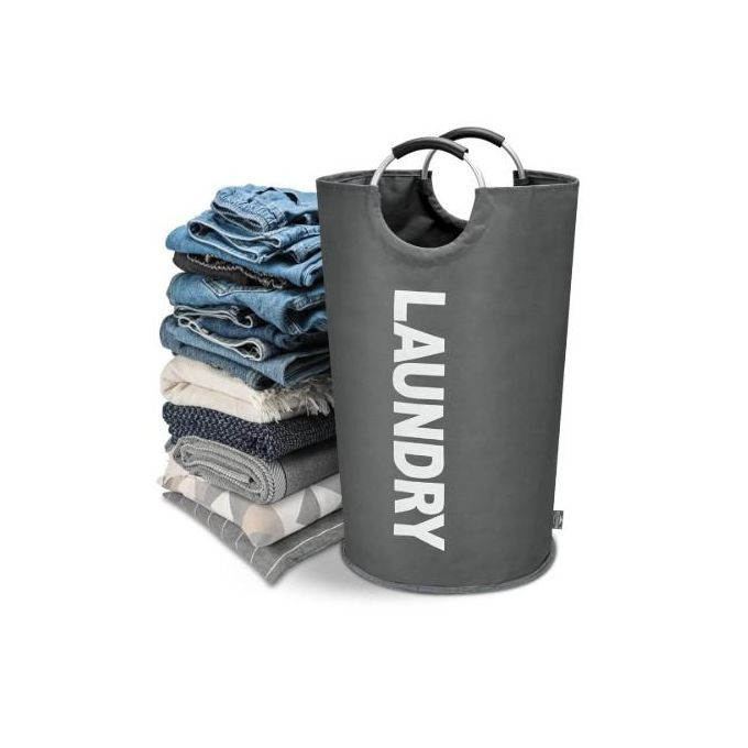 Laundry basket laundry bag laundry hampers dirty clothes basket kids laundry basket L38xW38xH72cm Capacity 82Litre Grey