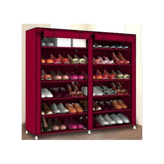12 Shelves Shoe Rack - RedWine
