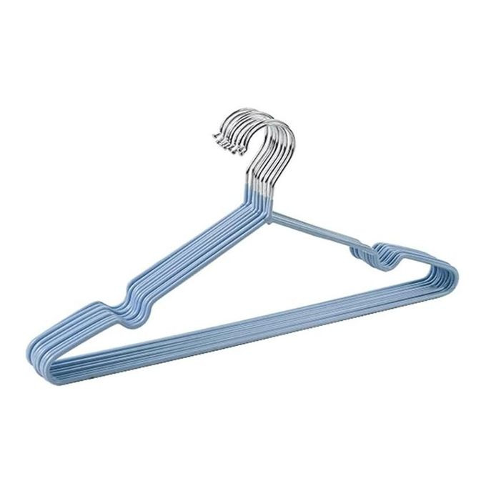10Pc Pack Standard Hangers Anti Slip Hanger Adult Clothes Hanger Household Clothes Support Clothes k Suitable For Household Drying Blue
