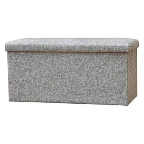 Folding Storage Ottoman, Versatile Space-Saving Storage Toy Box with Memory Foam Seat, Max Load 100 kg Linen Gray 30 * 30 * 30cm multicolor