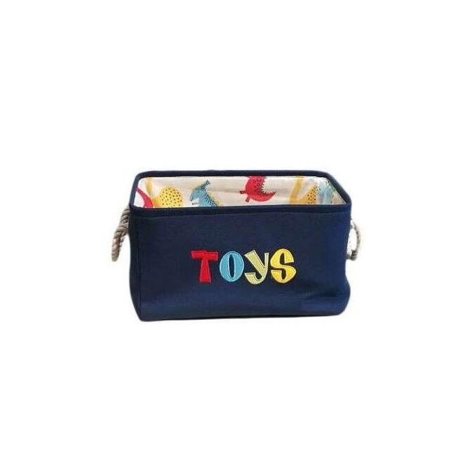 Toys Word Printed Storage Basket Blue/Red/Yellow 40x28x22centimeter Details