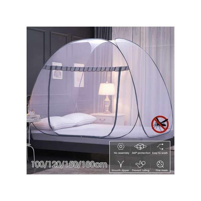 Folding Home Mosquito Net Tent Canopy White, Skirting Color may vary
