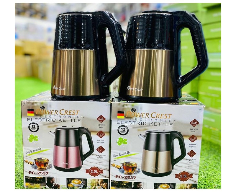 Power Crest Electric Kettle – Fast Boiling, Safe & Stylish