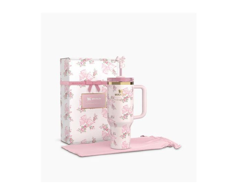 Stanley Love Shack Fancy Tumbler With Straw And Handle-Multicolour