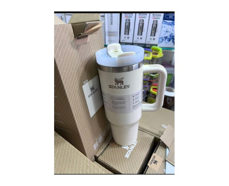 Stanley Original Tumbler With Straw And Handle-Colour May Varry