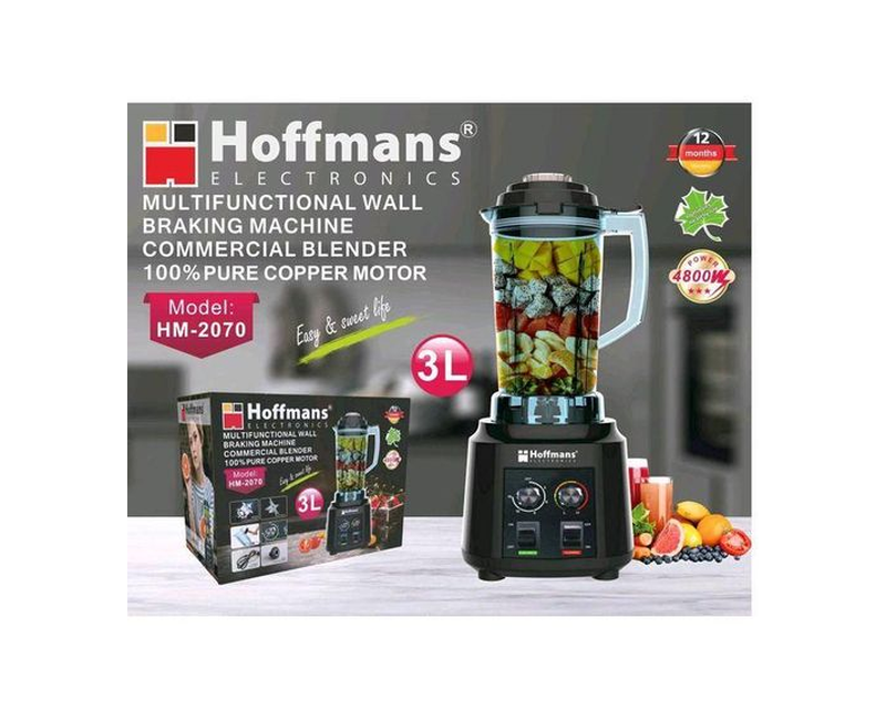 3L hoffman Multifunctional Wall Braking Machine Commercial Blender - Black