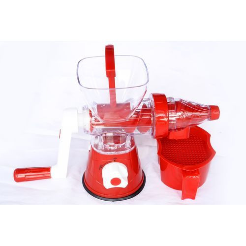 2 in 1 Manual Hand Crank Juicer Ice Cream Maker Lime Juice Extractor - Red Multicolor