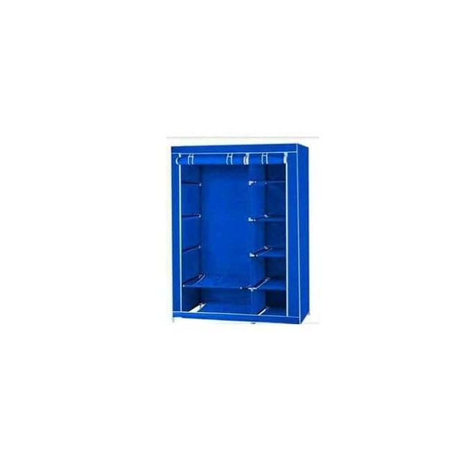Wooden Frame Wardrobe 2column- Blue