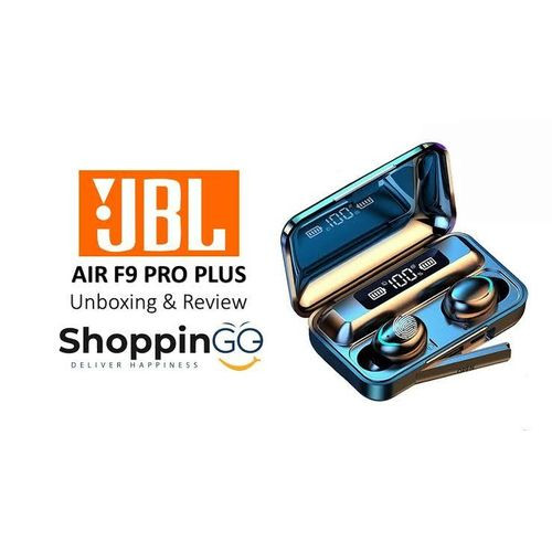 Jbl Air F9 Pro + Bluetooth Earbuds For Both Apple And Androids-Black