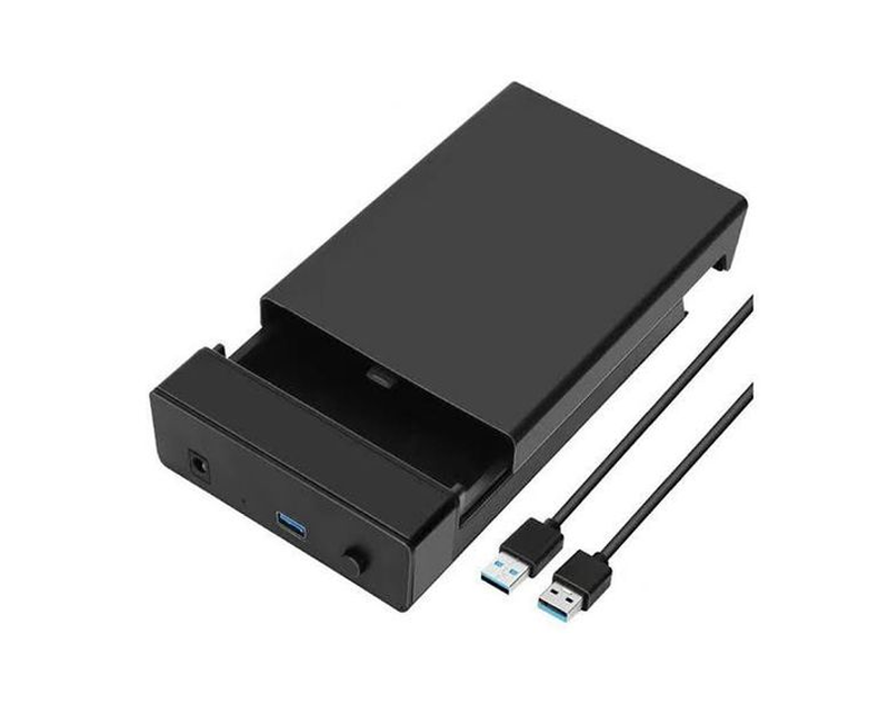 Haysenser USB 3.0 Hard Disk Case 3.5 Inch External Case HDD Case With Power Cable-Black
