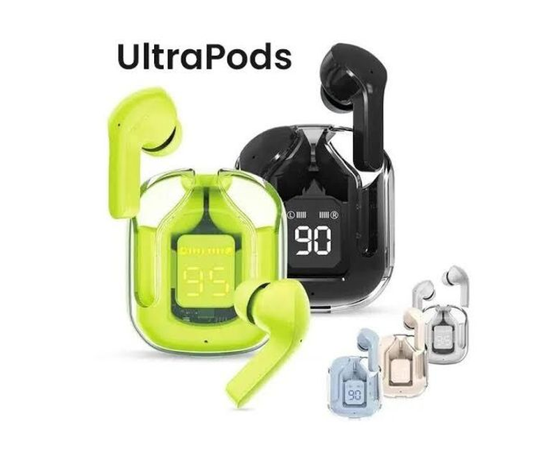 Ultrapods Earbuds Bluetooth Earphones With Extra Bass And Noise Cancellation - Black
