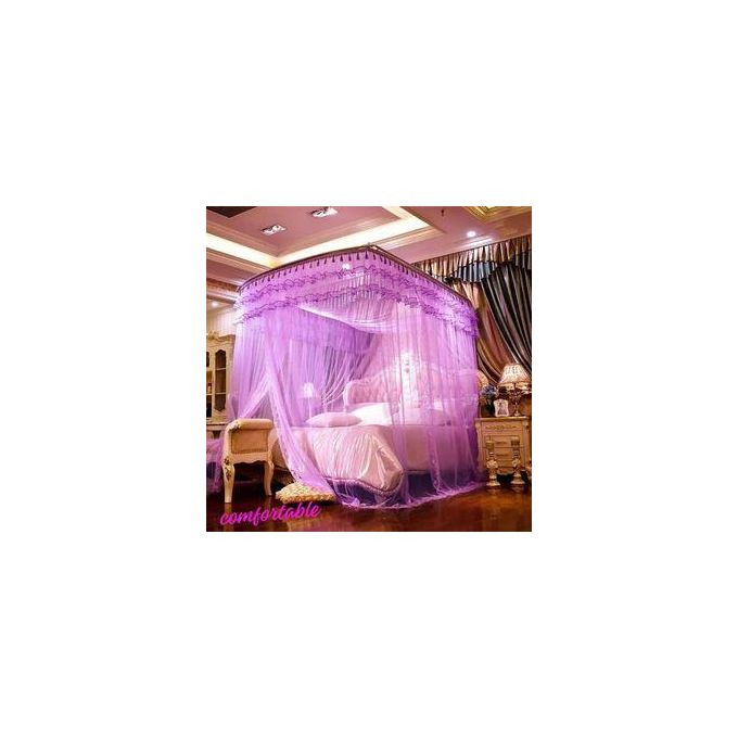 Two Stand Adjustable Net  Purple 6x6