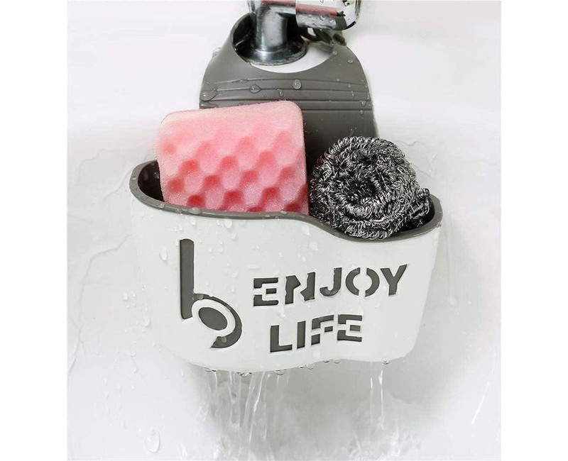 Multicolor Silicone Kitchen Sink Caddy & Sponge Holder
