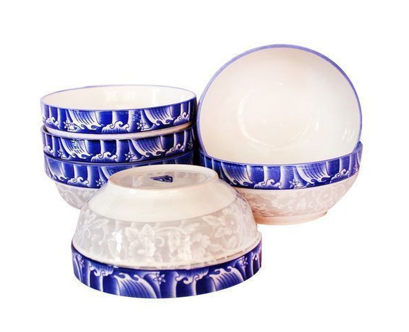 Set of Soup Bowls, 6pcs - Blue
