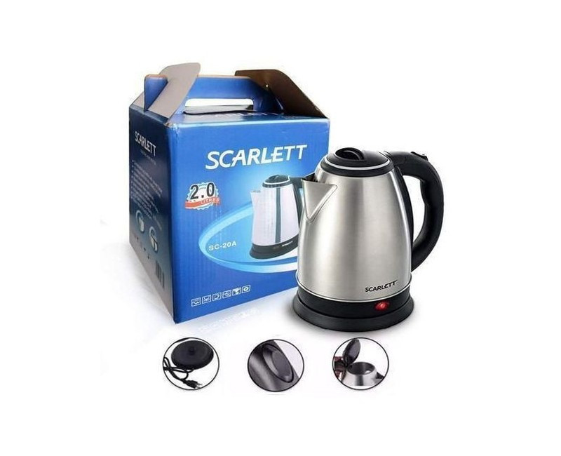 Scarlett Cordless Electric Kettle  2Litre Black