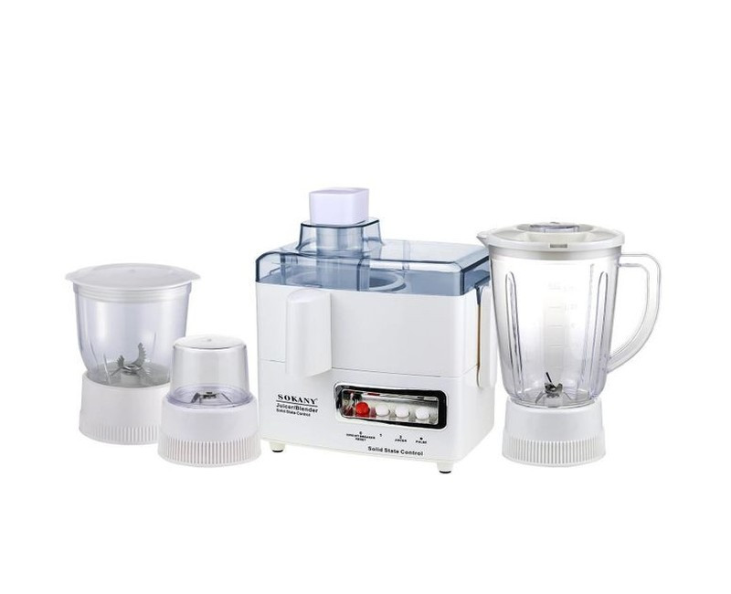 4 In 1 Food Processor Juicer,Blender,Grinder,Meat Chopper-Transparent
