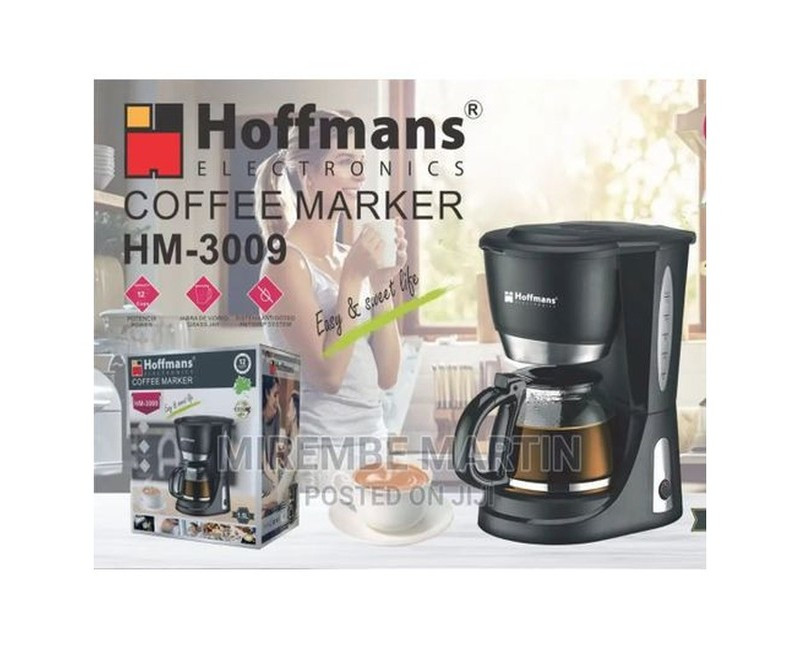 Hoffmans 1.5 Litres Coffee Maker - Black