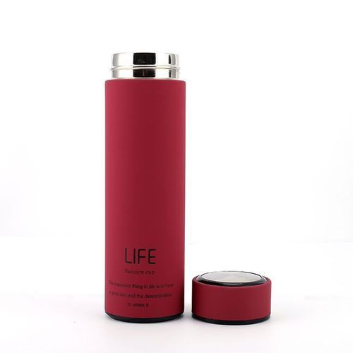 Life Stainless Steel Tea Water Coffee Flask Vacuum Bottle, 450ml - Red
