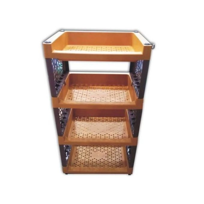 4 Stack Plastic Stackable Storage -Multicolor