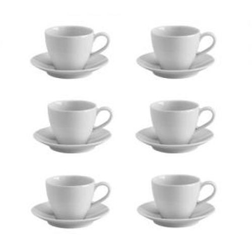12X Athena Hotelware Stacking Tea Cup And Saucer - White