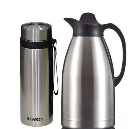 Always 700ml And 2 Liters Stainless Steel Thermos Flask Jug -Silver