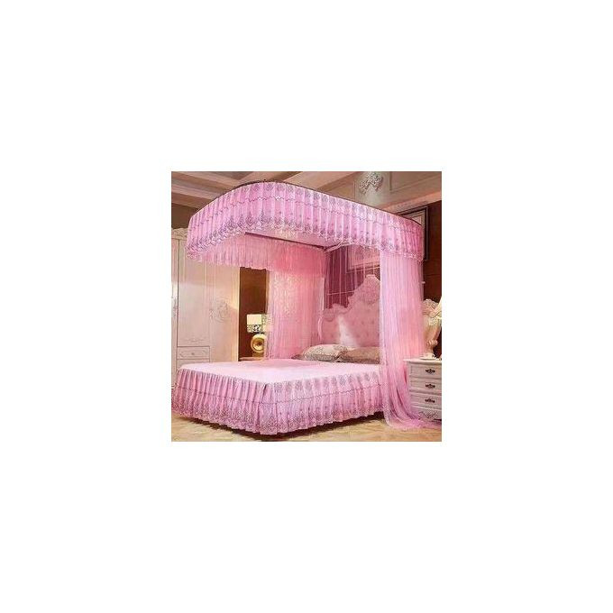 Two-Stand Rail Net-Strong Stands - Pink 5x6