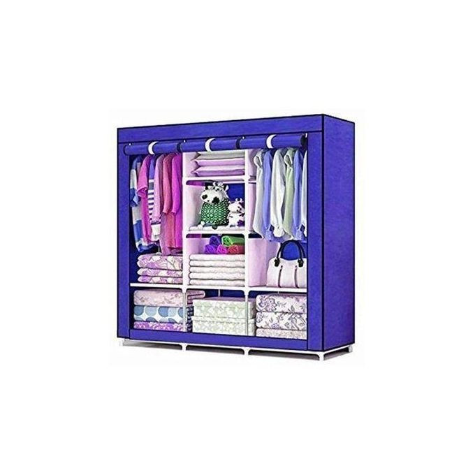 3 Column Steel Cloth Wardrobe - Color May Vary