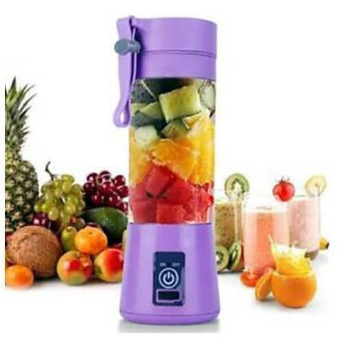 Portable Rechargable Usb Mini Blender Juicer 380ml -Multicolor