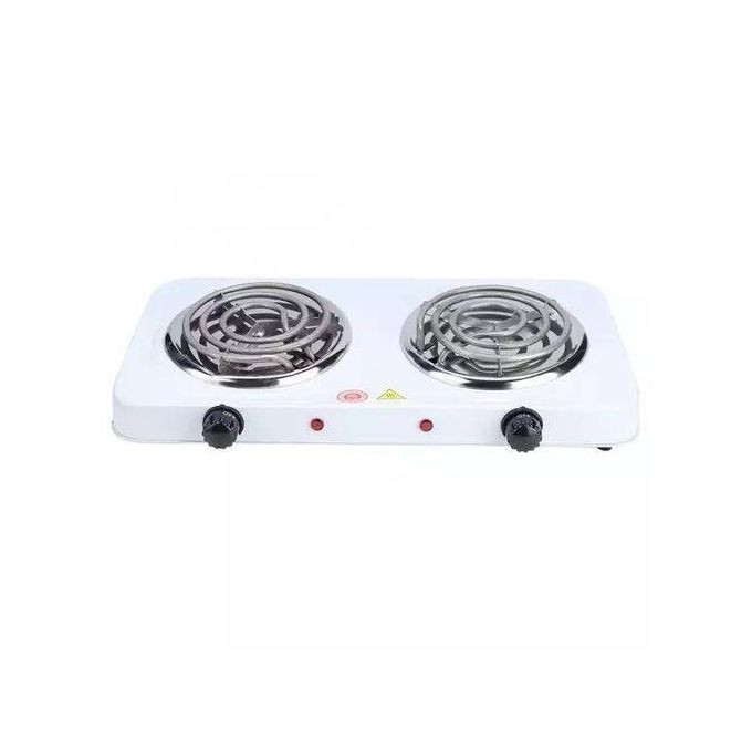Double Coil Hotplate Cooker- White