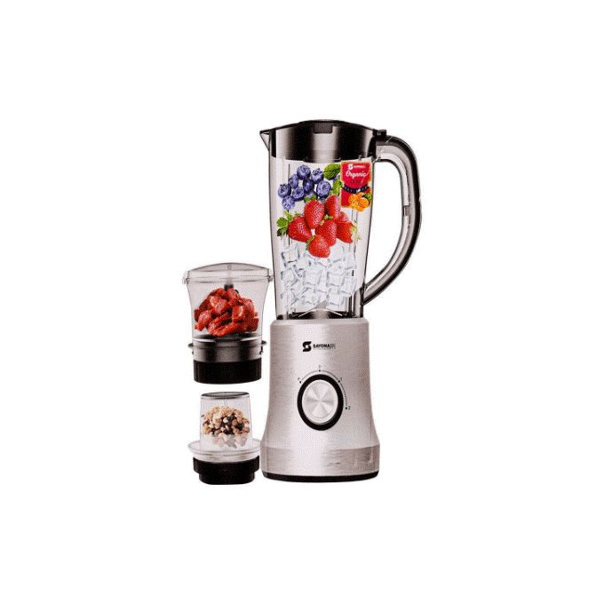 Sayona Deluxe Blender 3 In 1 Blend, Chop & Grind SB-4409 - Silver