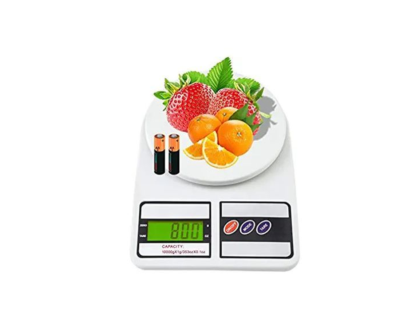 Sf400 Digital Kitchen Weighing Scale with light - White