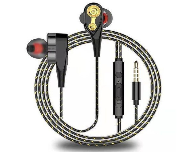 Other In Ear Sports Earphones Wired Headphones With Microphone - Black