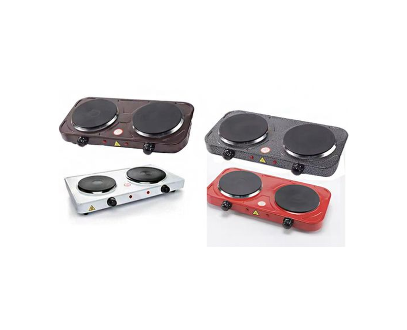 Hot Plate Solid Double Electric Cooker - White