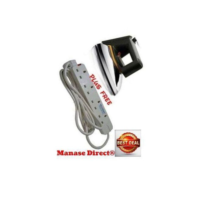 Powerful Dry Iron Box Electric-PLUS FREE FOUR WAY SOCKET