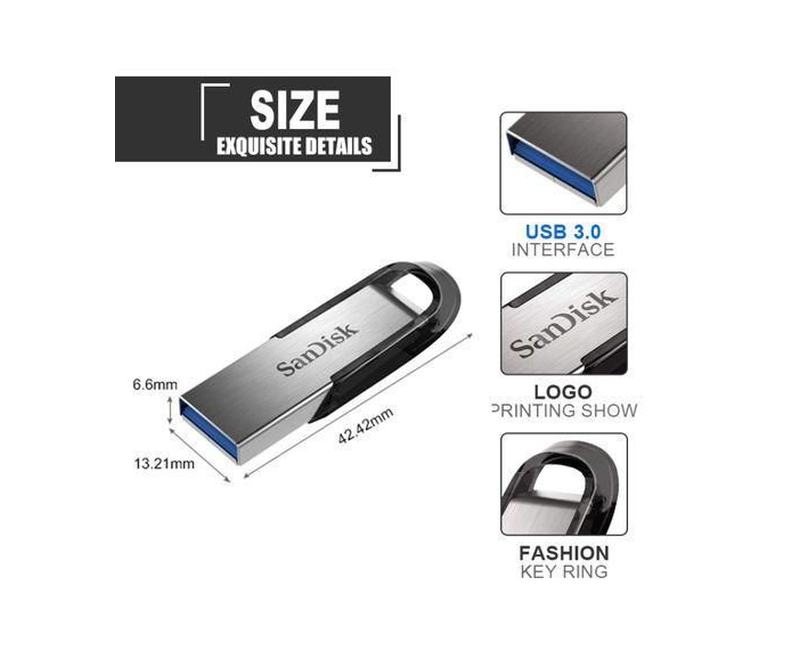 Sandisk USB 3.0 Flash Drive 32GB Memory Stick - silver
