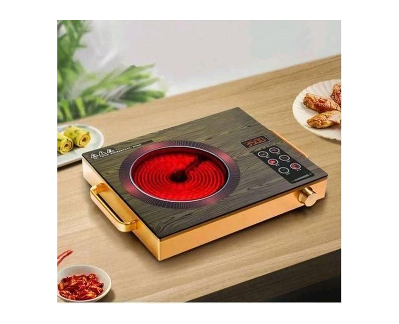 Infrared Single hot plate Cooker With Timer - Gold, Black