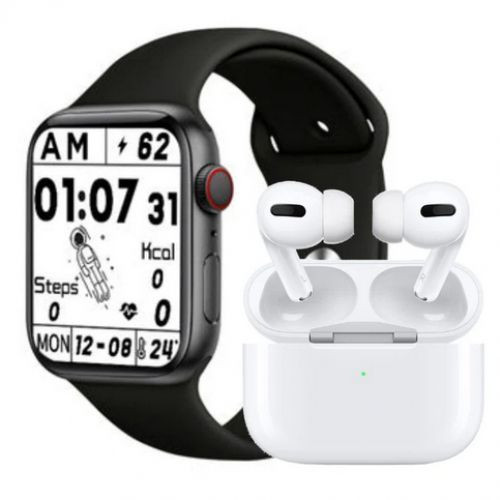 2 in 1 Headsets Bluetooth TWS And Smart Watch- Black/White