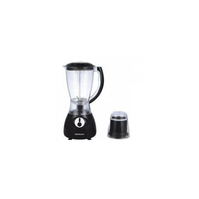 Hoffmans Original Electric Juice Blender Super Ice Crusher With Mill Grater 4 Speed Melamine Jar 1.5L - Black