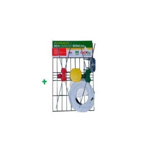 Quality Digital Outdoor TV Antenna HDTV DVBT/DVBT2 For StarTimes, GOTV & Free To Air Decorder - Black