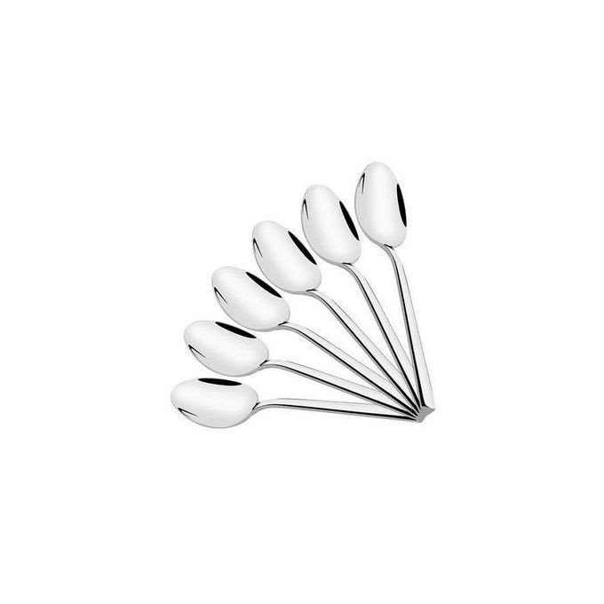 Small Set Of 6 Table Spoons, Silver