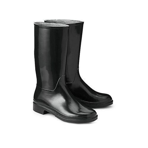 Waterproof PVC Rain Gumboots Garden Farm Boots - Black