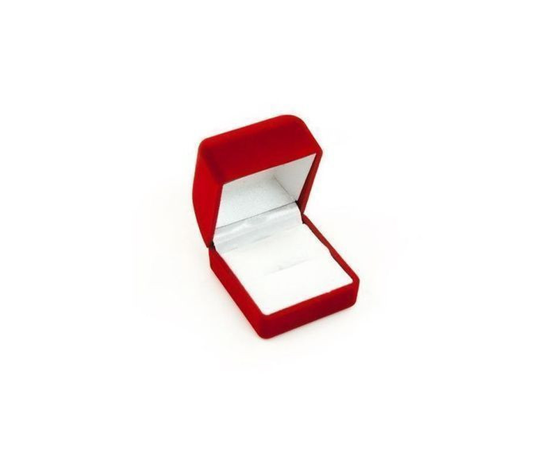 Square Engagement Ring Box - Red