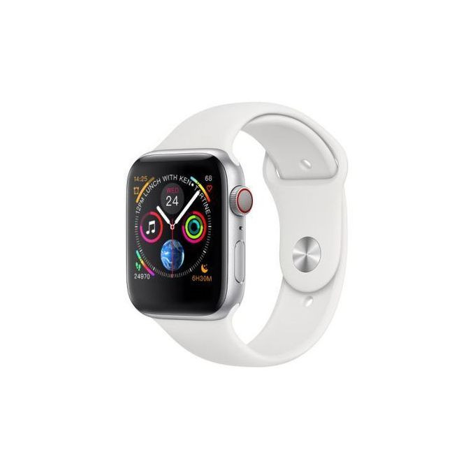 Smart Watch Bluetooth Call with Heart Rate Touchscreen -White/Silver