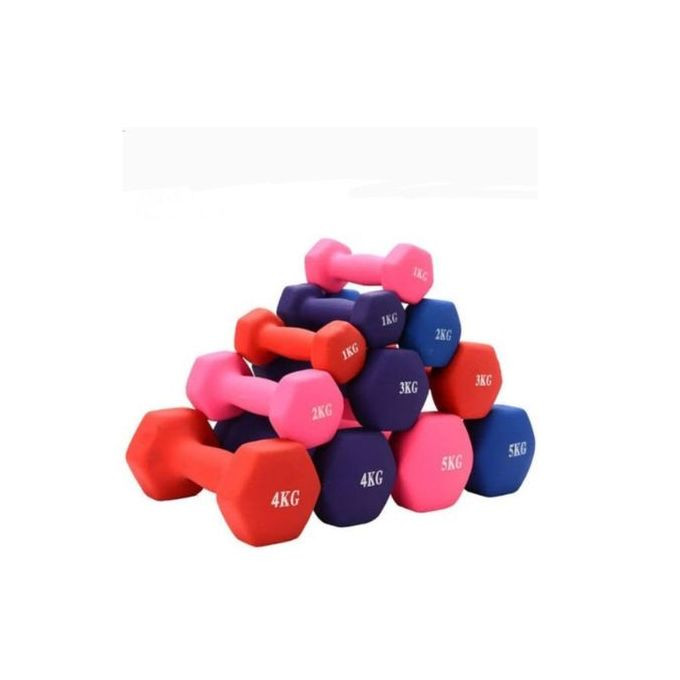 A Pair Of Vinyl Dumbbells 1kg