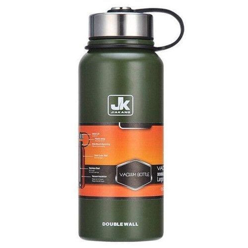 Quality Double Wall Vacuum Travel Bottle - Green /1 Litre